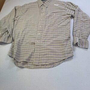 BD Baggies English Twill Button Down Shirt Mens Plaid Check Long Sleeve Vintage